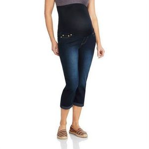 NWT Cuffed over the belly maternity capri jeans